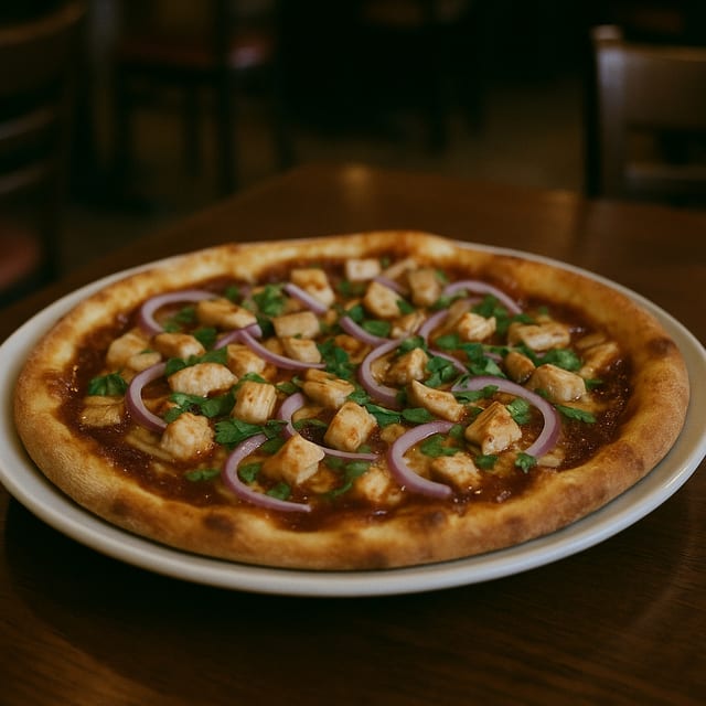 BBQ Chicken Pizza.